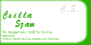 csilla szam business card